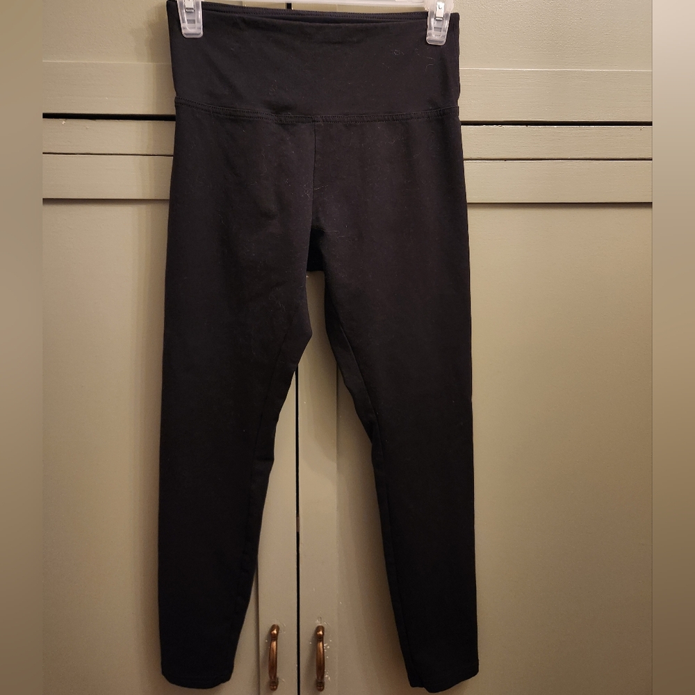 Three Dots Black High-Waisted Leggings